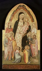 Madonna y Niño en el trono
